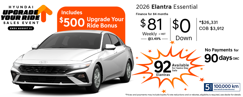 2026 Elantra - Upgrade Your Ride -Sales-Event-