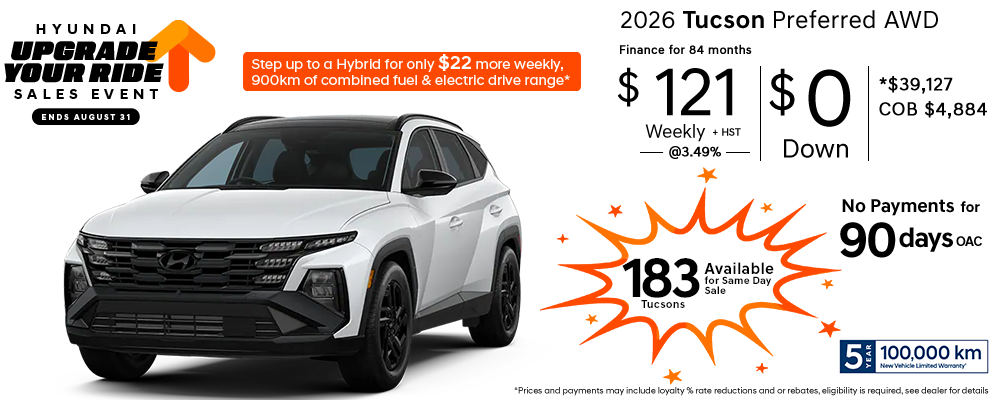 2026 Tucson Preferred AWD - Upgrade Your Ride -Sales-Event-