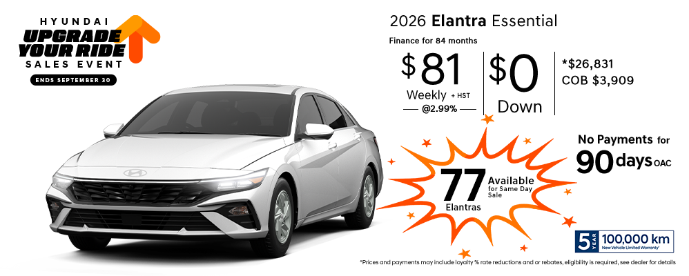2026 Elantra - Upgrade Your Ride -Sales-Event-