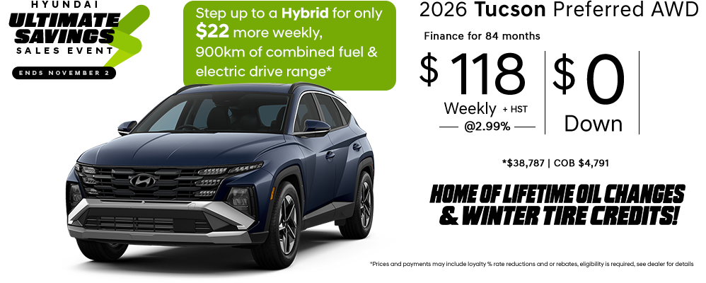 2026 Tucson Preferred AWD - Upgrade Your Ride -Sales-Event-