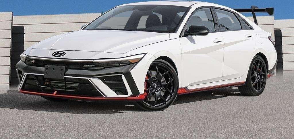 Atlas White 2026 Hyundai Elantra N Sedan Front-Wheel Drive Automatic