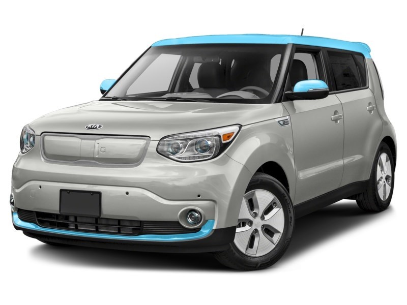 2019 Kia Soul EV EV Luxury Auto Pearl White/Sky Blue Two-Tone  Shot 10